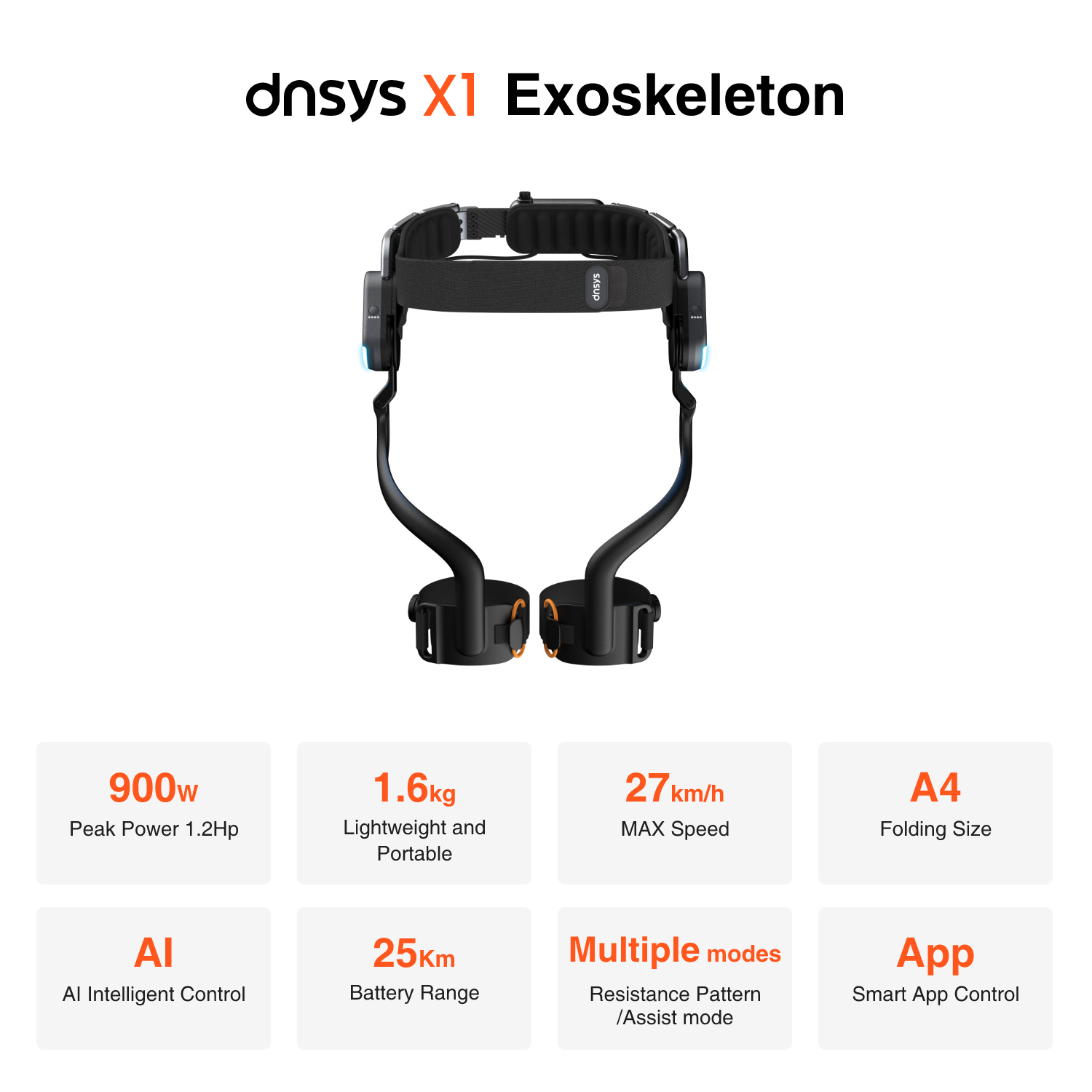 Dnsys X1 Exoskeleton: Every Step Is A Leap Forward——Carbon, Carbon Pro（ON PREORDER）